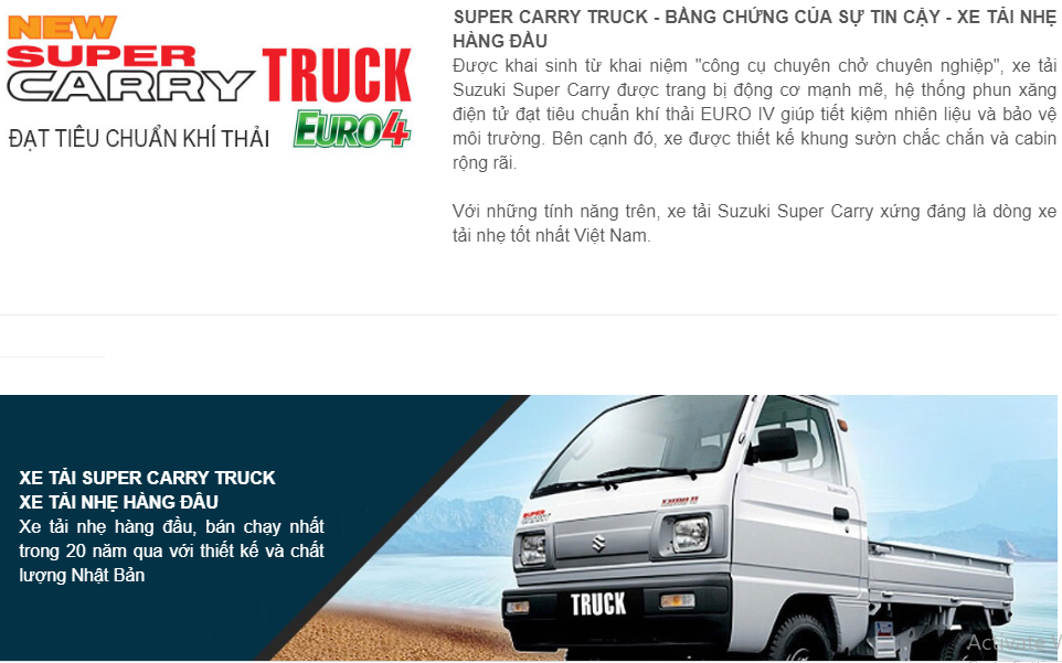 SUZUKI CARRY TRUCK MUI BẠT 500KG 5