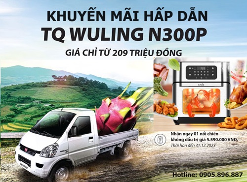 TQ WULING ĐÀ NẴNG KHUYẾN MÃI LỚN XE TẢI NHỎ TQ WULING N300P 900KG 55