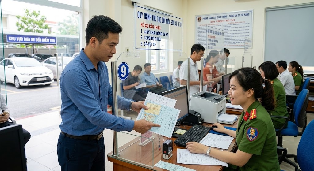 Thủ tục đổi màu sơn xe ô tô mới nhất 2026 3