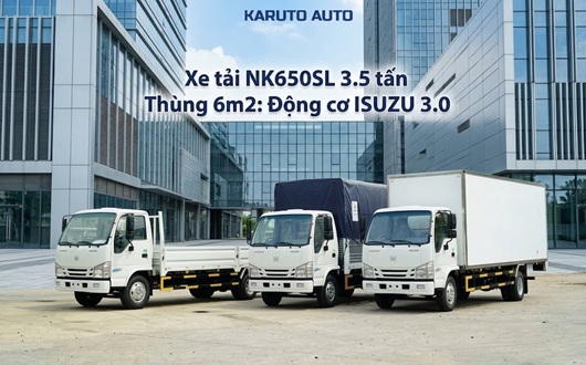 XE TẢI 3 TẤN 5 THÙNG 6M2 ĐỘNG CƠ ISUZU NK650SL: KHUYẾN MÃI LỚN 1